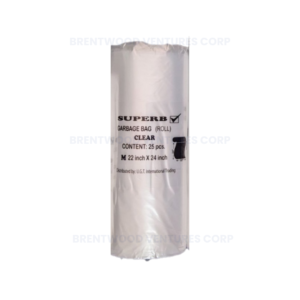 Roll Trash Bag Clear M 100pcs